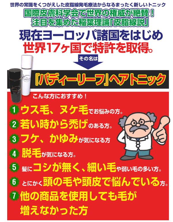世界17カ国で特許取得