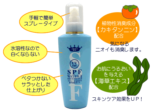 SPFウォーターは消臭効果も