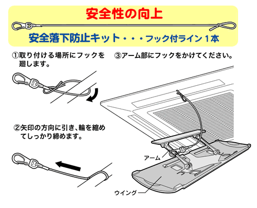 エアコンの風向き調節エアーメイト取り付け方法